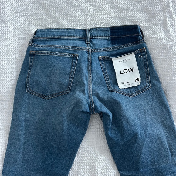 Rag & Bone Blue Boyfriend Jeans with Distressed Details - Picture 2 of 4